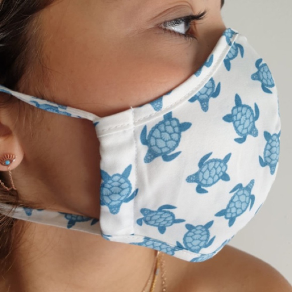 Croakie Style Adult Cotton Turtle Face Mask